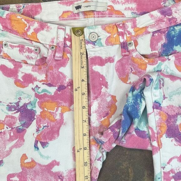 Levi's Watercolor Floral Ankle Length Denim Skinny Legging 31 - Picture 3 of 11
